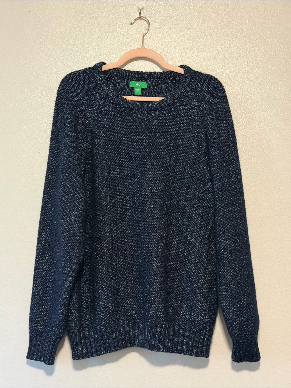dip Navy Marled Crewneck Sweater